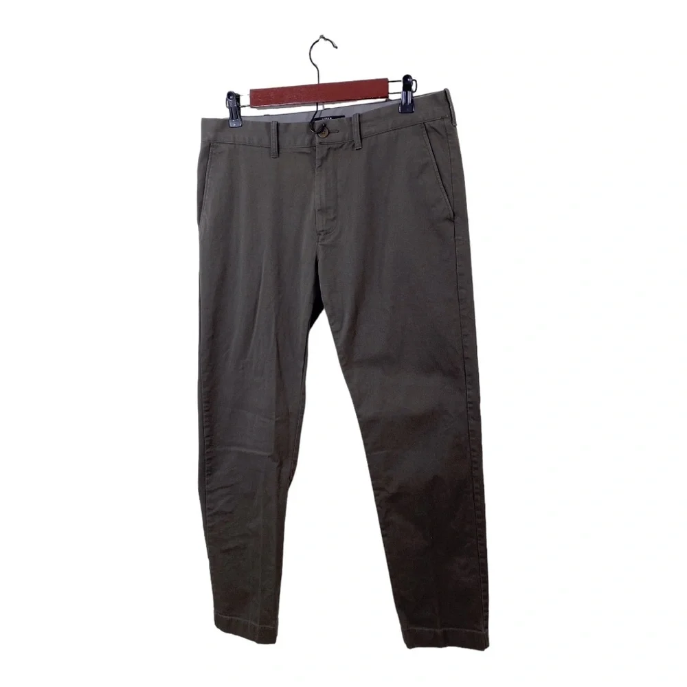 J.Crew Mercantile Flex Khaki Chino Pants Men's Slim 31 x 30 Flat Front Gray